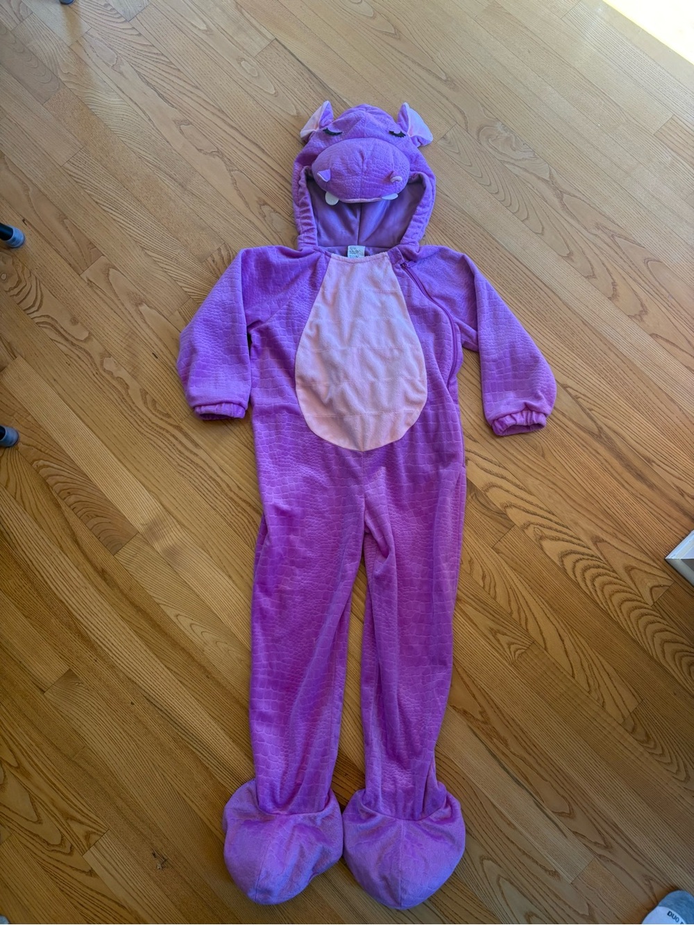 4-5T Purple Hippo Costume Hippopotamus Outfit Toddler Kids Size 4T 5T Warm Zip